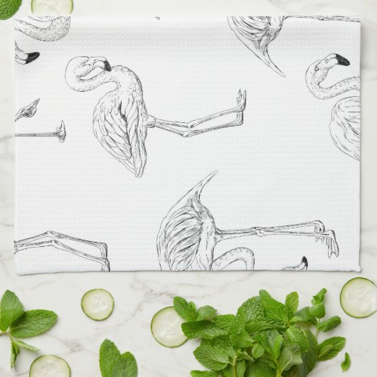 Linge De Cuisine Modèle flamant (Plié)