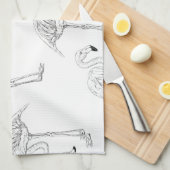 Linge De Cuisine Modèle flamant (Quart Plié)