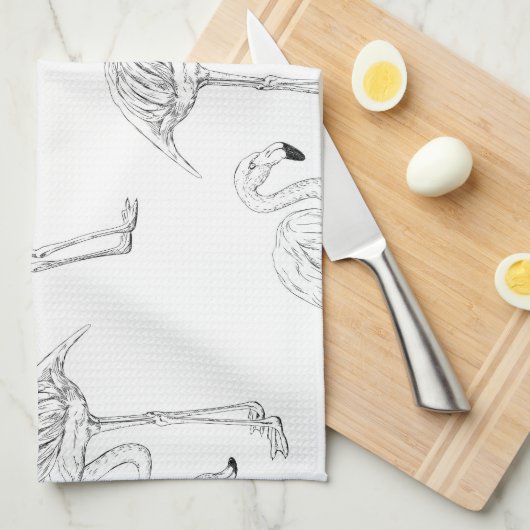 Linge De Cuisine Modèle flamant (Quart Plié)