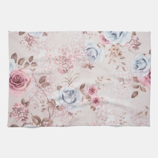 Linge De Cuisine Modèle floral (Horizontal)