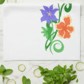 Linge De Cuisine Modèle floral (Plié)