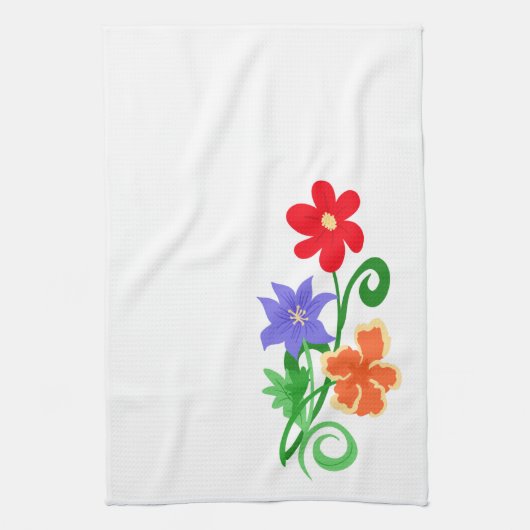 Linge De Cuisine Modèle floral (Vertical)