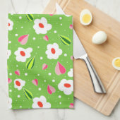 Linge De Cuisine Modèle floral (Quart Plié)