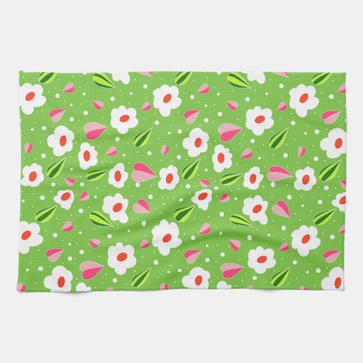 Linge De Cuisine Modèle floral (Horizontal)