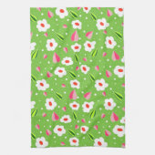 Linge De Cuisine Modèle floral (Vertical)