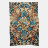 Linge De Cuisine modèle floral abstrait 7 (Vertical)