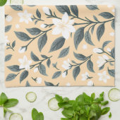 Linge De Cuisine Modèle floral de Jasmin délicat (Plié)