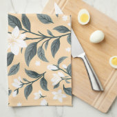 Linge De Cuisine Modèle floral de Jasmin délicat (Quart Plié)