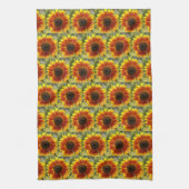 Linge De Cuisine Modèle floral de tournesol jaune et bronze (Vertical)