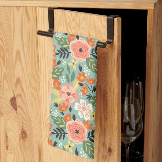 Linge De Cuisine Modèle floral du jardin (Pliage en tiers)