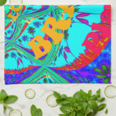 Linge De Cuisine Modèle floral dynamique : Hommage brésilien Manger (Plié)