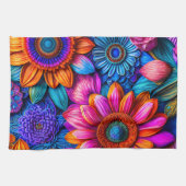 Linge De Cuisine Modèle floral en style boho (Horizontal)