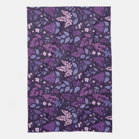 Linge De Cuisine Modèle floral Lilac dynamique (Vertical)