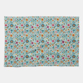 Linge De Cuisine Modèle floral mexicain (Horizontal)
