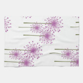 Linge De Cuisine Modèle Floral pourpre (Horizontal)