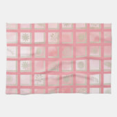 Linge De Cuisine Modèle floral rose carré (Horizontal)