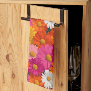 Linge De Cuisine Modèle floral sans marguerite