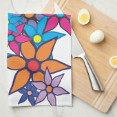 Linge De Cuisine Modèle floral tendance (Quart Plié)