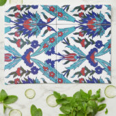 Linge De Cuisine Modèle floral turc Iznik (Plié)