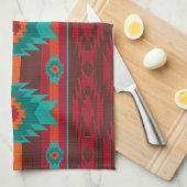 Linge De Cuisine Modèle géométrique du sud-ouest (Quart Plié)