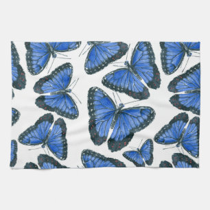 Linge De Cuisine Modèle motif de papillon bleu morpho