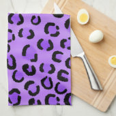 Linge De Cuisine Modèle pourpre d'empreinte de léopard (Quart Plié)