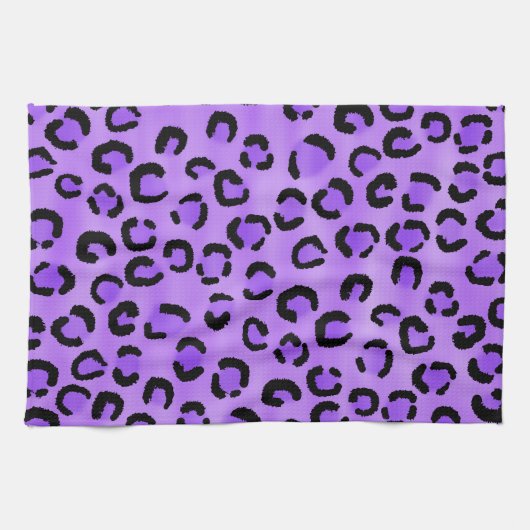 Linge De Cuisine Modèle pourpre d'empreinte de léopard (Horizontal)