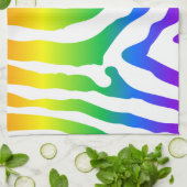 Linge De Cuisine Modèle Rainbow Zebra (Plié)