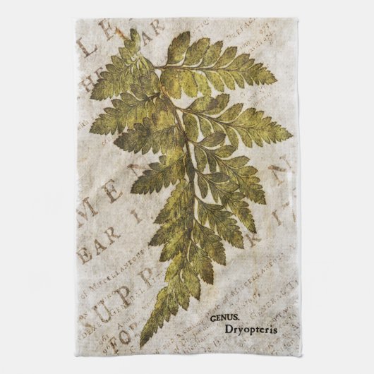Linge De Cuisine Modèle tropical de Green Fern Botanical Ferns (Vertical)