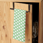 Linge De Cuisine Modèle vert Pois rustique sur mesure<br><div class="desc">Élégant classique Rustique Pois Vert Modèle Cute Cuisine & Dîner / Table & Linge De Cuisine / Linge De Cuisine Blanc Modèle Vert Forêt Serviette de Cuisine.</div>