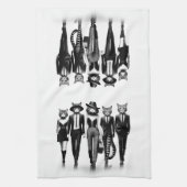 Linge De Cuisine Modèles de piste d'Hep Cat marchant sur le trottoi (Vertical)