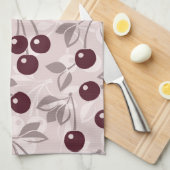 Linge De Cuisine Modelez avec les cerises 2 (Quart Plié)