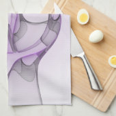 Linge De Cuisine Modern Abstract Fractal Art Lavender Gray (Quart Plié)