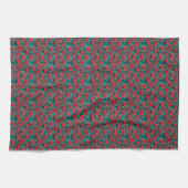 Linge De Cuisine Modern Abstract Red Poppy Floral Pattern (Horizontal)