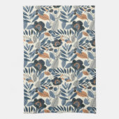 Linge De Cuisine Modern Blue Botanical Spring Floral Kitchen Towels (Vertical)