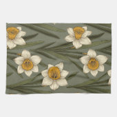 Linge De Cuisine Modern Daffodil Botanical Pattern (2) (Horizontal)