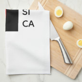 Linge De Cuisine Modern Elegant Plain Professional Name Monogram (Quart Plié)