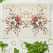 Linge De Cuisine Modern Holiday Flowers Kitchen Towel (Plié)