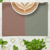 Linge De Cuisine Modern Latte Art Heart (Plié)