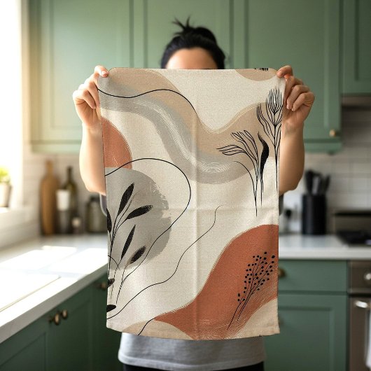Linge De Cuisine Modern Minimalist Organic Abstract Shapes Pattern