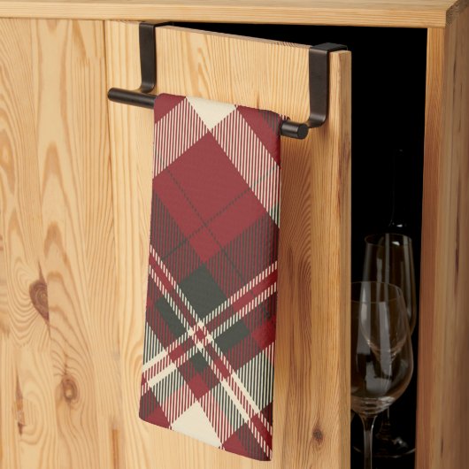 Linge De Cuisine Modern Red Beige Christmas Pattern (Pliage en tiers)