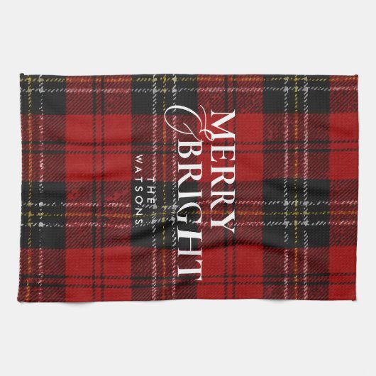 Linge De Cuisine Modern Simple Classic Script Christmas (Horizontal)