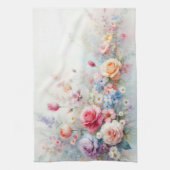 Linge De Cuisine Modern Trendy Stylish Watercolor Flowers (Vertical)