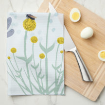 Moderne Abstrait Botanique Jaune Bouton Billy