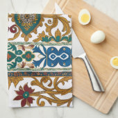 Linge De Cuisine Moderne conçu inspiré de l'ethnique serbe seamless (Quart Plié)