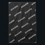 Linge De Cuisine Moderne Extravagant Vous L'Appelez Personnalisé No<br><div class="desc">Moderne Extravagant Vous L'Appelez Design Noir Personnalisé. Design professionnel moderne et tendance personnalisable pour améliorer la connaissance de la marque personnelle ou d'entreprise,  construire une marque reconnaissable et créer quelque chose d'unique.</div>