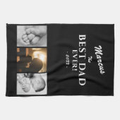 Linge De Cuisine Moderne Meilleur papa Jamais Père`Jour Keepsaké 3 (Horizontal)