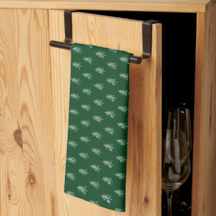 Linge De Cuisine Moderne minimaliste vert Motif d'arbre de Noël