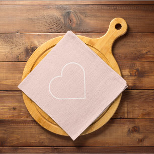 Linge De Cuisine Moderne Pastel Rose & Coeur Minimaliste Beau Cadea