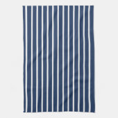 Linge De Cuisine Moderne rayé marine blanc et bleu (Vertical)